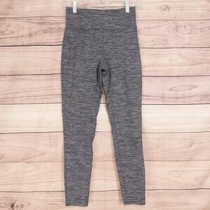 Express Leggings Womens S Gray Flecked High Rise‎ Ankle Knit Stretch Yoga